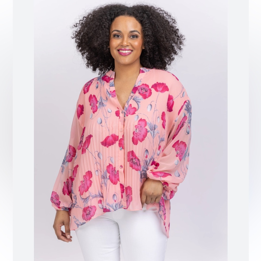 DVF Floral Pink Blouse